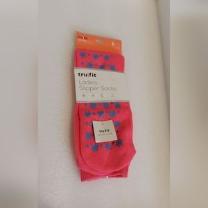 Step into Comfort: Brand New Trufit Ladies Slipper Socks in Pink (Size 9-11)